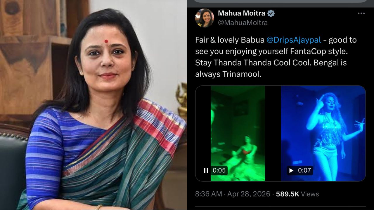 বাংলার ভোটে উত্তরপ্রদেশের &lsquo;সিংঘম&rsquo;! চটুল নাচের ভিডিওতে বিঁধলেন মহুয়া, এনকাউন্টার স্পেশ্যালিস্টকে নিয়ে তুঙ্গে বিতর্ক