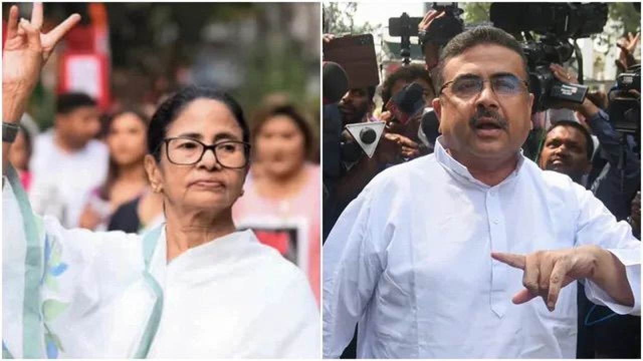 রেওয়াজ ভেঙে ভোটের সকালে বুথে বুথে মমতা, ‘ঠেলায় পড়ে’ বলে শুভেন্দুর তীব্র কটাক্ষ
