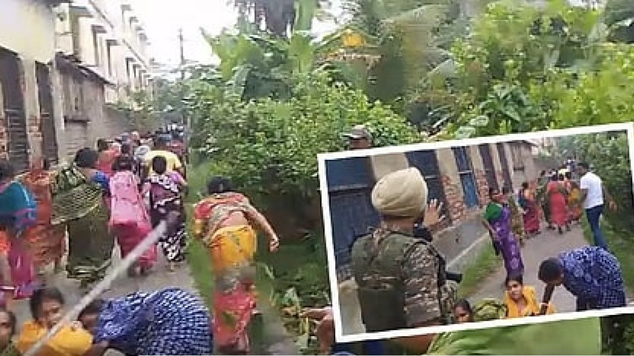 ফলতার বুথে চরম উত্তেজনা, মহিলাদের ওপর কেন্দ্রীয় বাহিনীর লাঠিচার্জের অভিযোগে রণক্ষেত্র বেলসিংহ