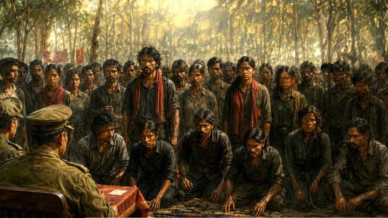 মাথার দাম ২৫ লাখ, ডেরায় বিপুল অস্ত্র! হিংসা ছেড়ে ‘নবজীবন’ বেছে নিলেন ২৫ মাওবাদী