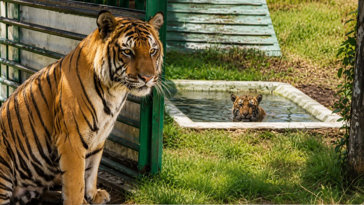 খাঁচায় ফ্যান, ওআরএস-এর জল আর স্পেশাল স্নান! সুন্দরবনে বাঘের জন্য রাজকীয় ব্যবস্থা?