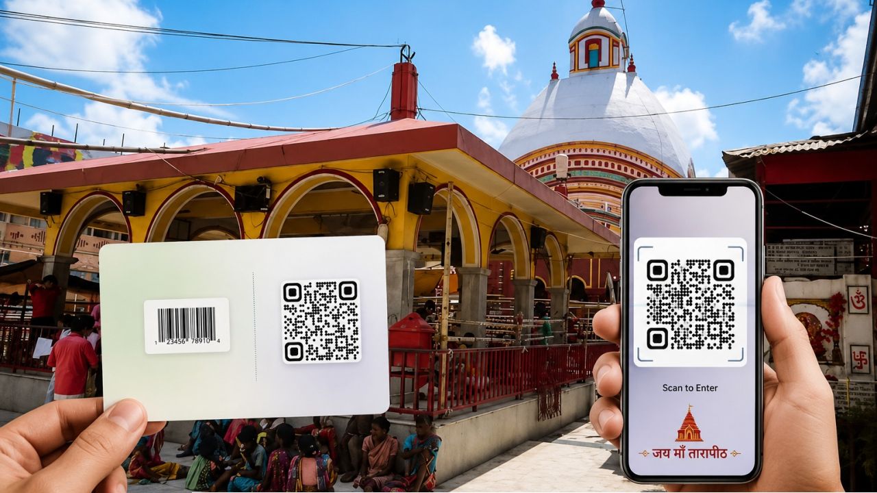 তারাপীঠে এবার কিউআর কোড! ২৪ ঘণ্টায় ব্যাঙ্কে যাবে মায়ের দানের কোটি কোটি টাকা
