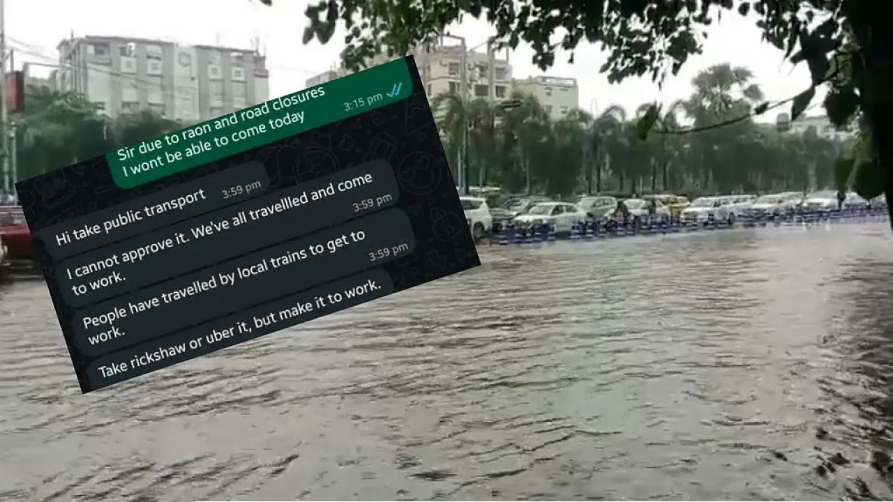 দুর্যোগের মধ্যেও অফিসে হাজিরার নির্দেশ! ম্যানেজারের ‘উবারে চলে আসুন’ মন্তব্যে সরব নেটিজেনরা 