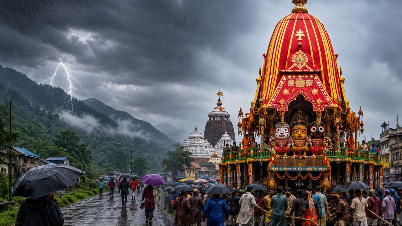 রথযাত্রায় দুর্যোগের ভ্রুকুটি! উত্তরে কমলা সতর্কতা, দক্ষিণবঙ্গেও বৃষ্টির দাপট