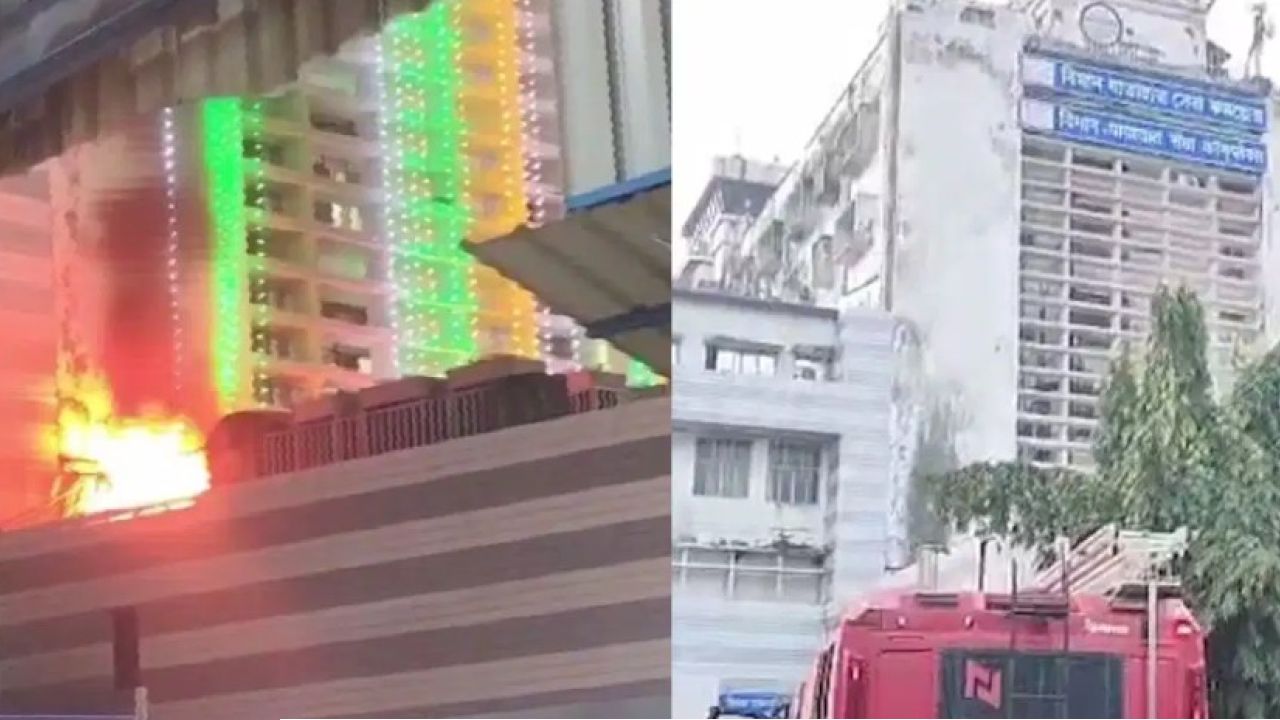 ভোররাতেই কলকাতা বিমানবন্দরের ATC ভবনে বিধ্বংসী আগুন! তবে কি বন্ধ উড়ান পরিষেবা?