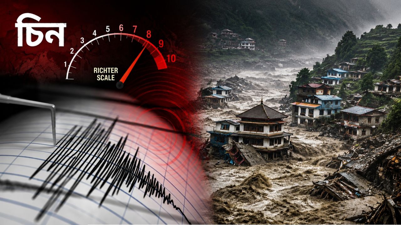 চিনে ৫.১ মাত্রার বিধ্বংসী ভূমিকম্পের পরেই ফাটল তিব্বতের বাঁধ! ফের হড়পা বানের মুখে উত্তর নেপাল?