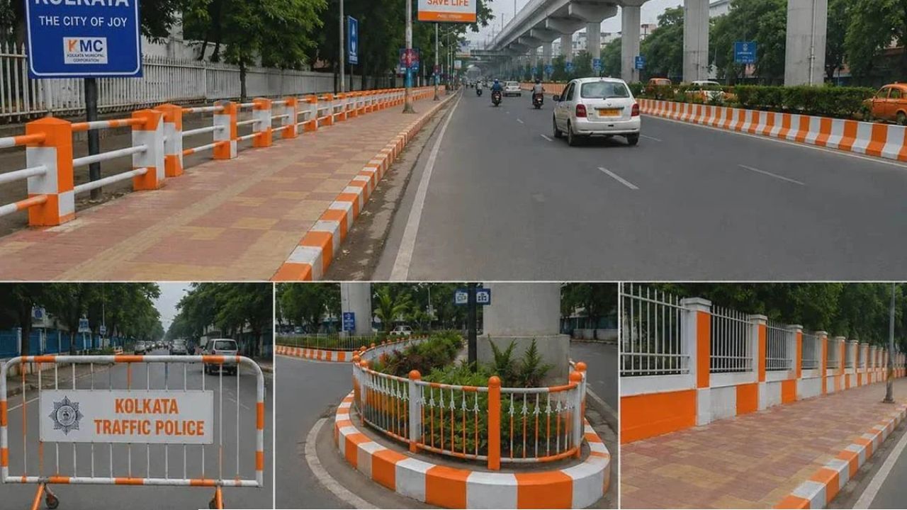 পুজোর আগে তিলোত্তমার সাজ, রাস্তার রং নিয়েই কাটছে না ধোঁয়াশা! 