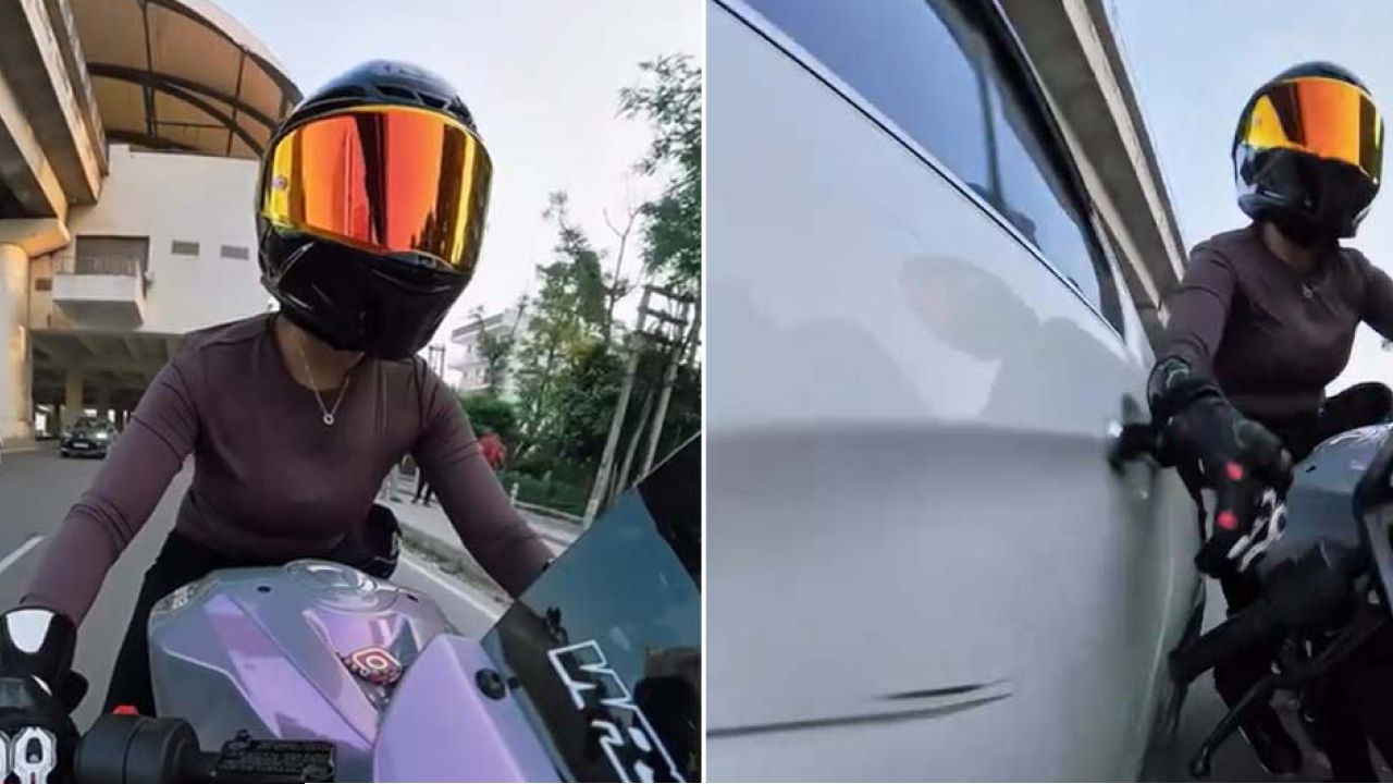 Viral Accident: দূরত্ব বজায় রাখতে বলায় আক্রোশ! বাইকার তরুণীকে গাড়ি দিয়ে ধাক্কা মেরে চম্পট একদল যুবকের