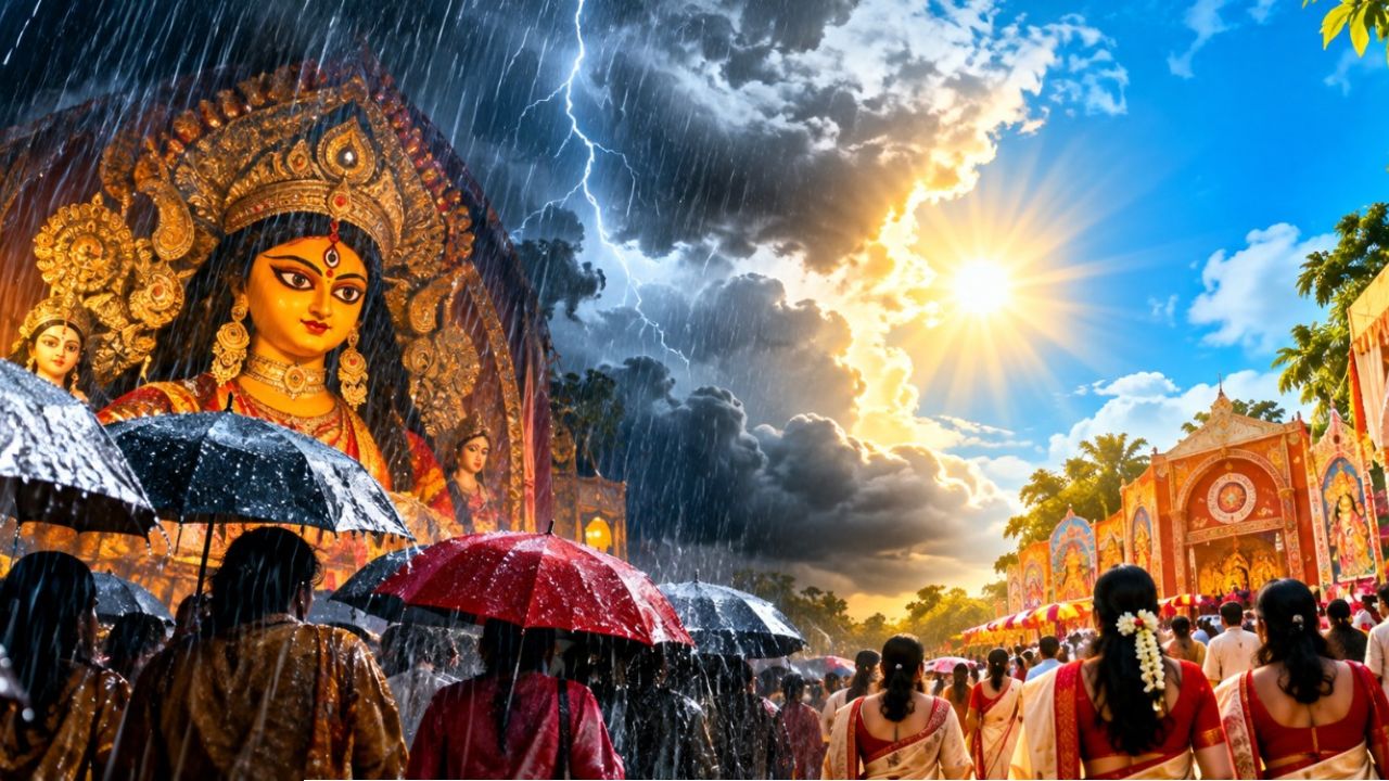 Durga Pujo Weather: ষষ্ঠী-সপ্তমীতে বৃষ্টির চোখরাঙানি, তারপরই স্বস্তি! অষ্টমী থেকে একাদশী পর্যন্ত কেমন থাকবে আবহাওয়া? 