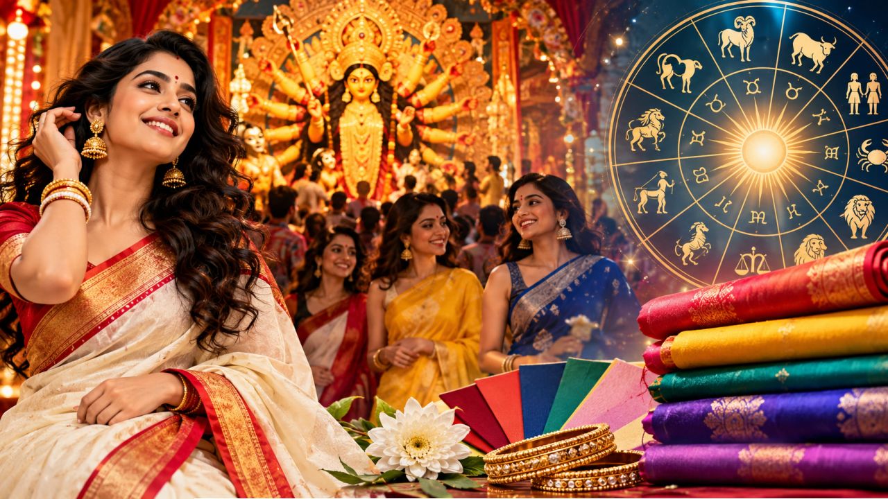 Pujo outfit ideas: পুজোয় কোন রং পরবেন? ফ্যাশন- এর পাশাপাশি দেখে নিন ভাগ্যের হিসেবও
