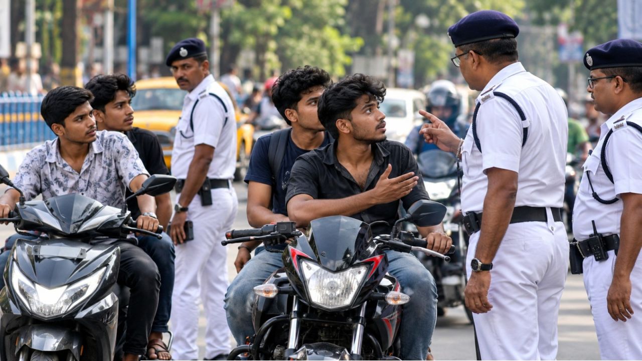 Kolkata Police : অষ্টমীর রাতে লালবাজারের জালে ৬৭ জন! বেপরোয়া গাড়ি ও বিনা হেলমেটে বাইক চালানোর অভিযোগে ৭০০-র বেশি মামলা